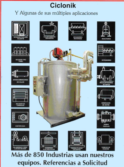 Generadores de vapor, direntes tipos con y sin mampostería
